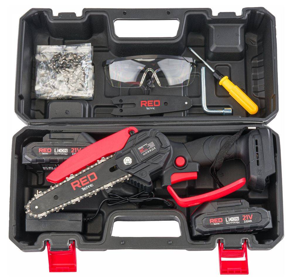 Importdistrib - Coffret Mini Tronçonneuse Portable Rechargeable 21 v 1000W + Accessoires offert - Image 3