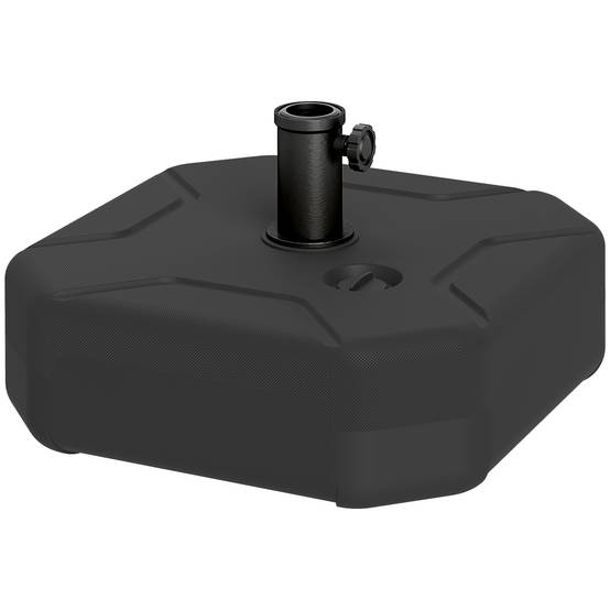 Outsunny - Pied de parasol Remplissable jusqu'à 25 kg avec Sable 20kg avec Eau - pour mât de Ø 38-48 mm - 45 x 45 x 25 cm - noir - Outsunny - Image 1