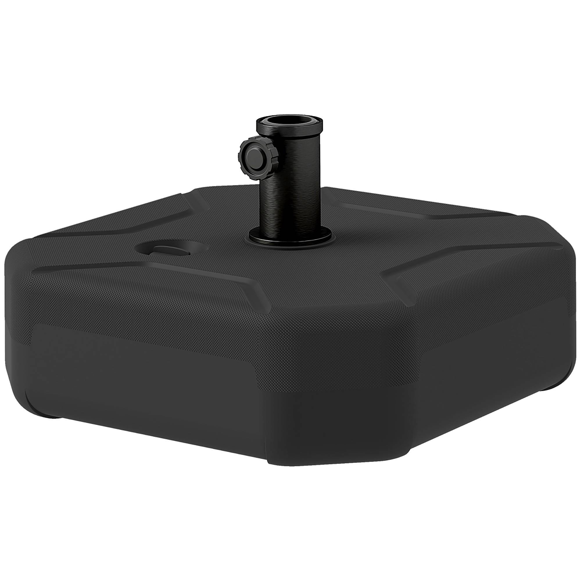 Outsunny - Pied de parasol Remplissable jusqu'à 25 kg avec Sable 20kg avec Eau - pour mât de Ø 38-48 mm - 45 x 45 x 25 cm - noir - Outsunny - Image 5
