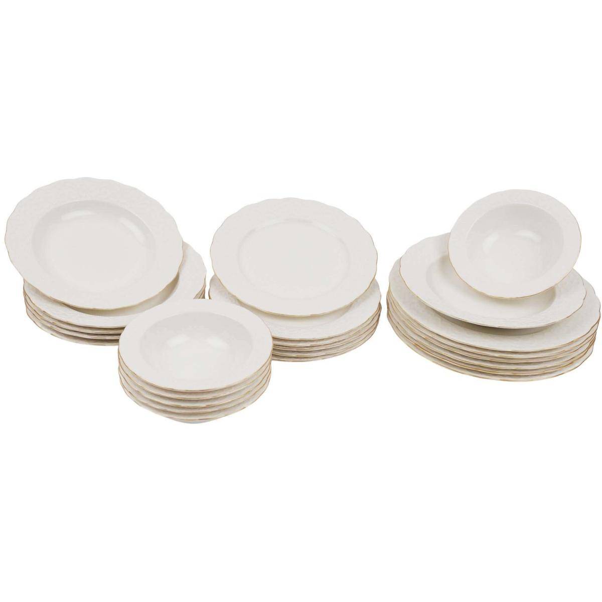 Hanah Home - Service de table en porcelaine Valérie 24 pièces Modèle 1 - Imagen 1