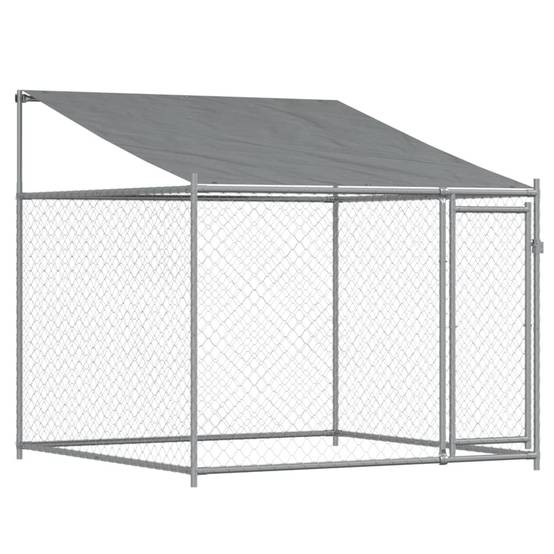 Parc pour Chien en Acier Galvanisé avec Toit pour Jardin Gris 4x2x2m – ComfortXL Outdoor Living - Image 7