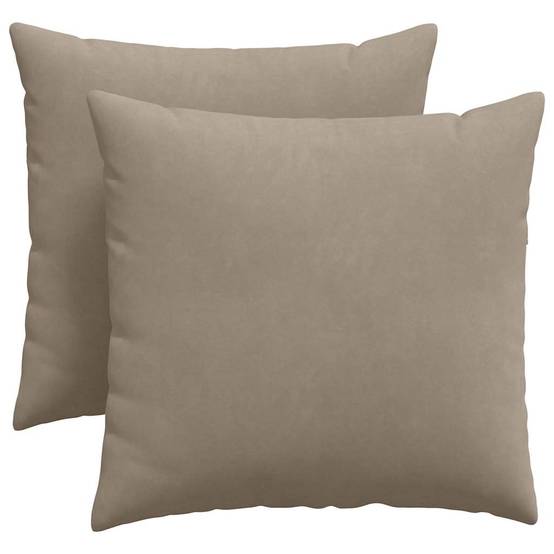 Coussin monobloc fibre de polyester taupe 45 x 45 x 18 cm - Prolenta premium p323.6 - Image 1