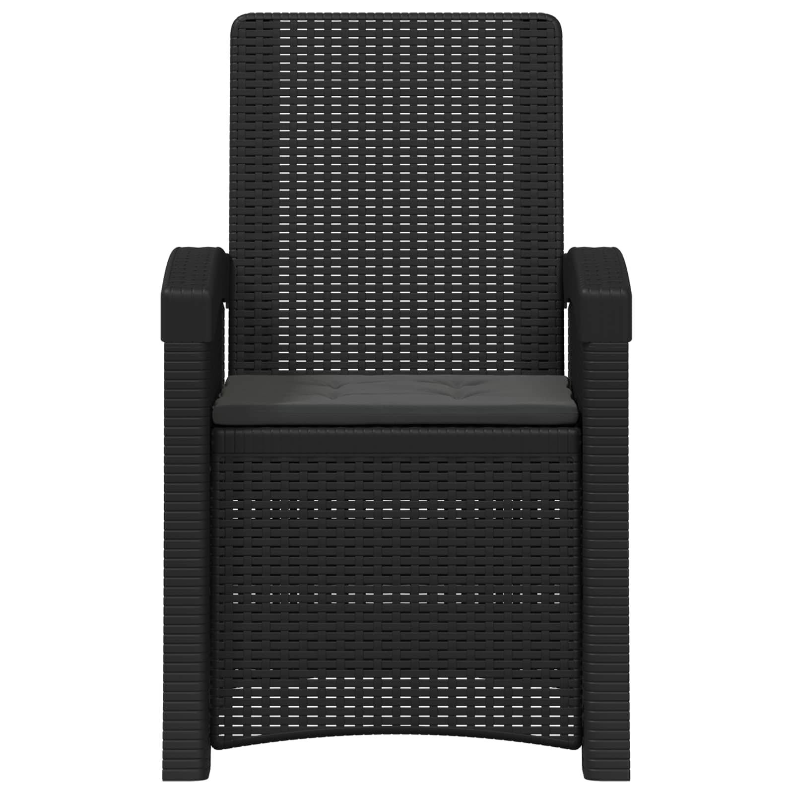 Chaises de jardin inclinables polypropylène anthracite 56 x 63 x 92 cm - PANGIVO - Image 5