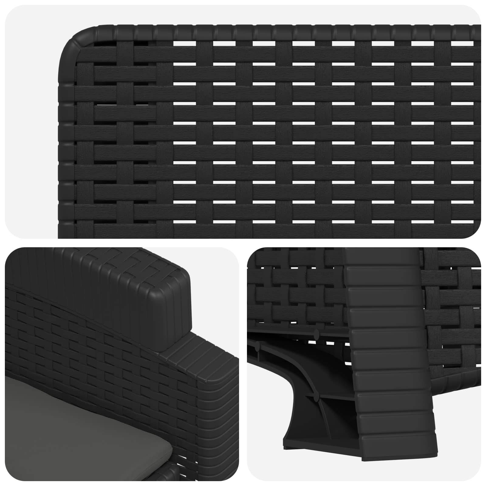 Chaises de jardin inclinables polypropylène anthracite 56 x 63 x 92 cm - PANGIVO - Image 6