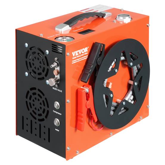 VEVOR Compresseur PCP portable 30 MPa, refroidissement eau + ventilateur, arrêt auto, 12V/230V. - Image 1