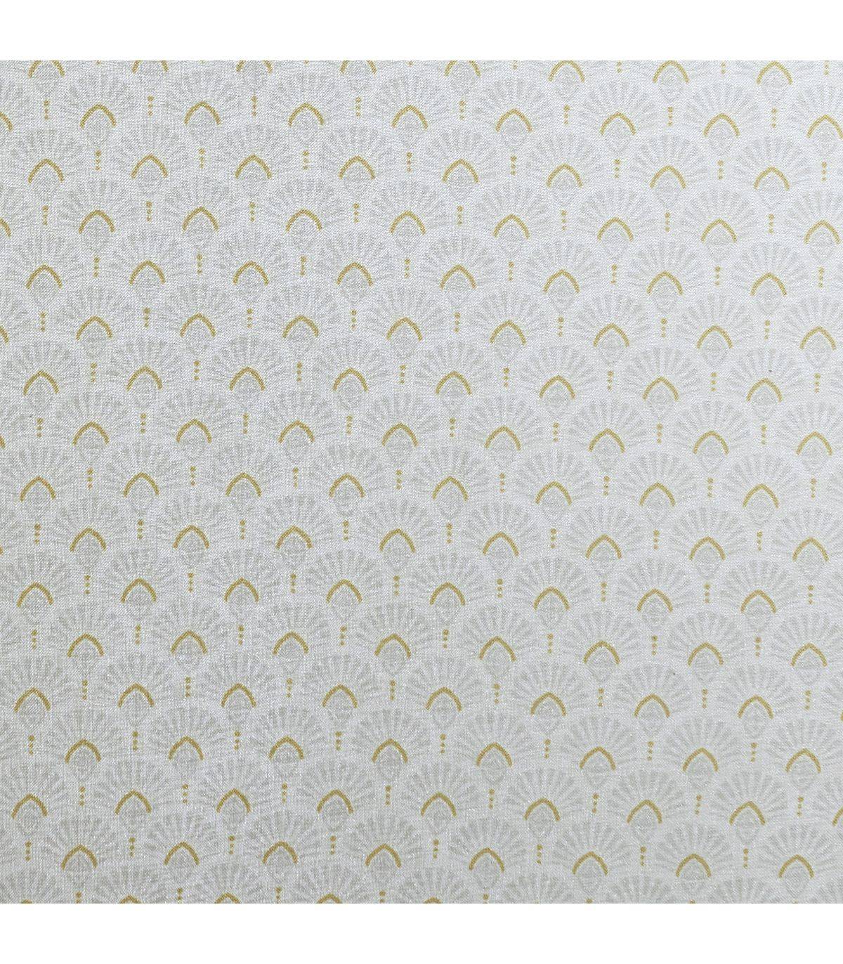Voilage à œillets Beige Lin et Ocre imprimé Deva 140 x 240 cm - Imagen 3