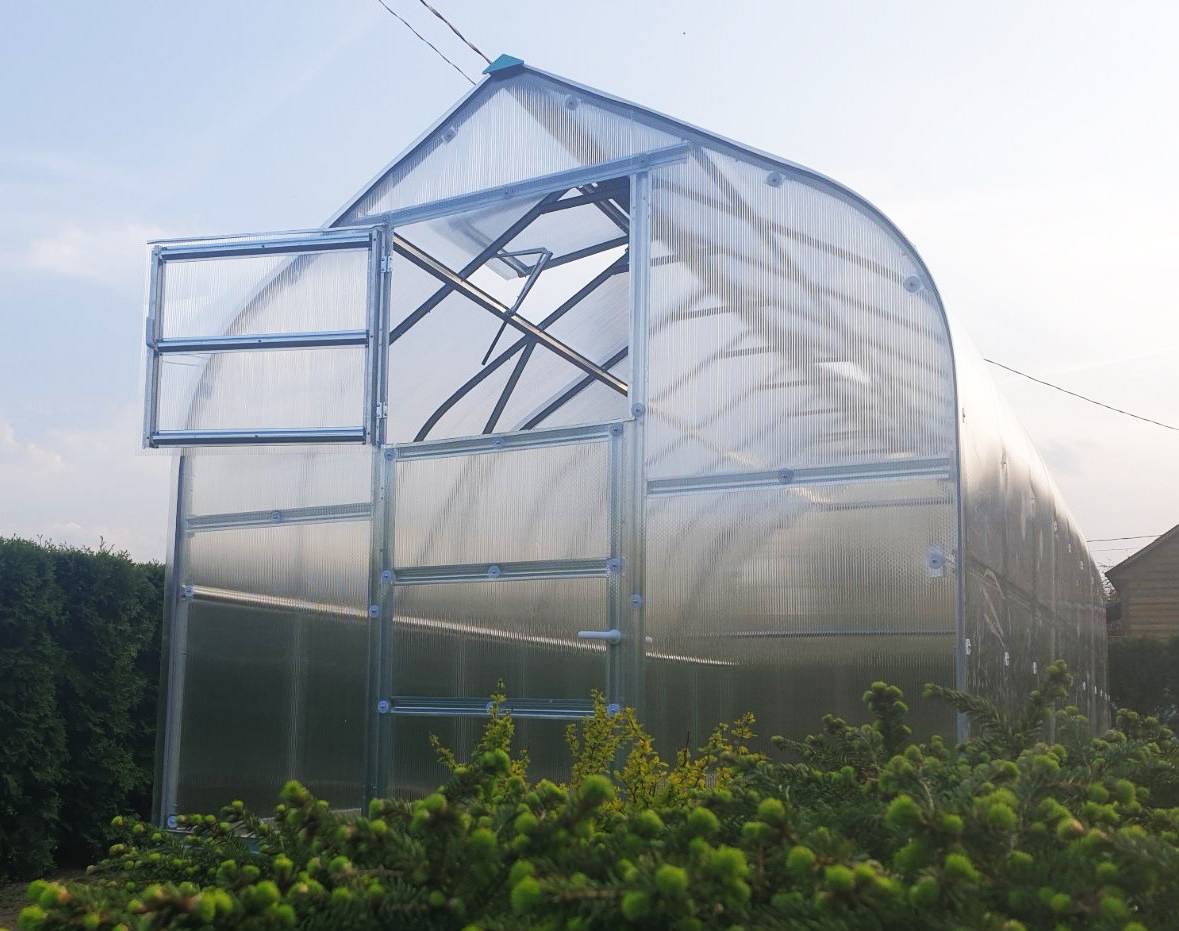KLASIKA GREENHOUSES - Serre polycarbonate 15m² avec 3 toits ouvrants automatiques et structure en acier galvanisé – Klasika greenhouses - Image 7