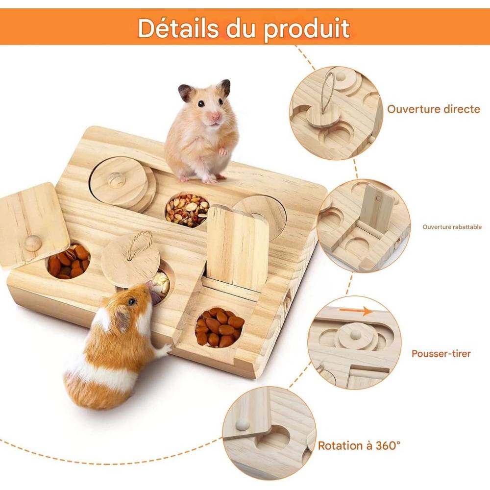 DtopbuyAge - Jouet de recherche de nourriture pour cochons d'Inde et hamsters DtopbuyAge - Image 3