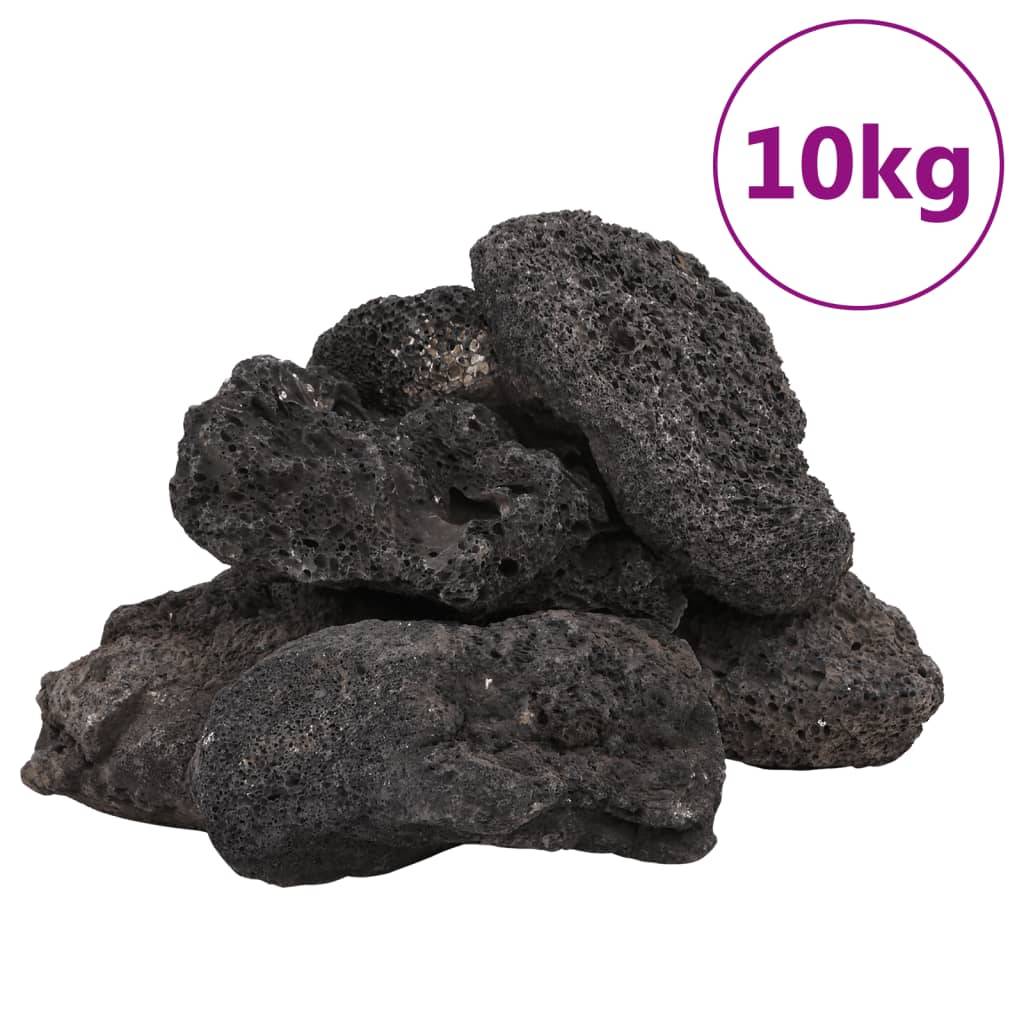 Grandes Roches Volcaniques pour Jardin et Bassin 10 kg Noir 10-30 cm - ComfortXL Outdoor Living - Image 2