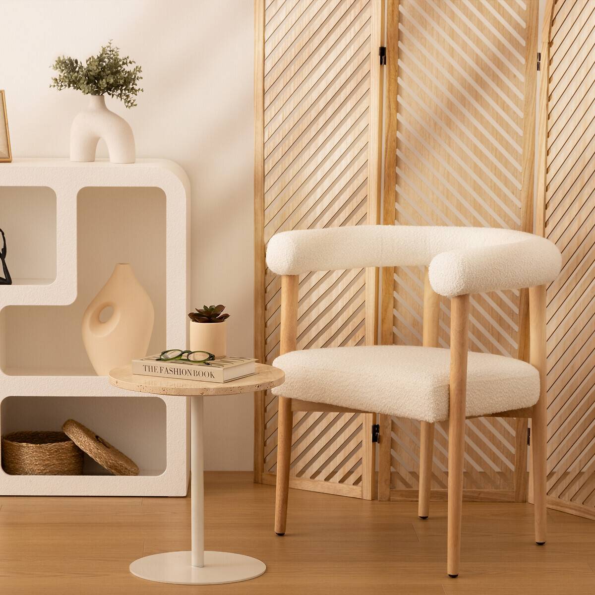 Atmosphera - Vase céramique Nola beige H30cm - Atmosphera Créateur d'intérieur - Imagen 1