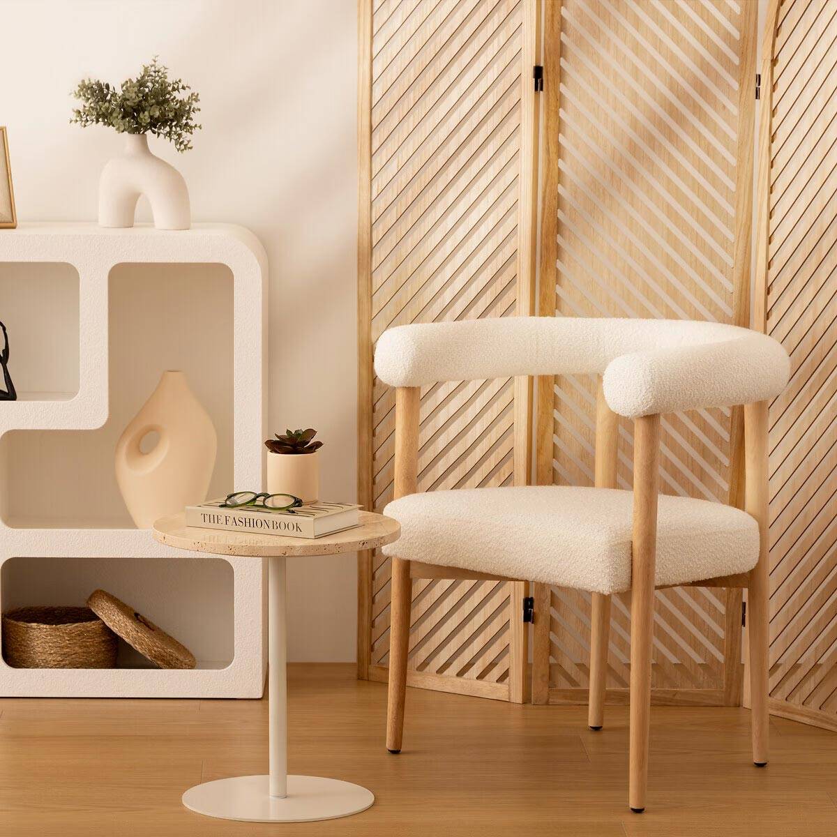 Atmosphera - Vase céramique Nola beige H30cm - Atmosphera Créateur d'intérieur - Imagen 3