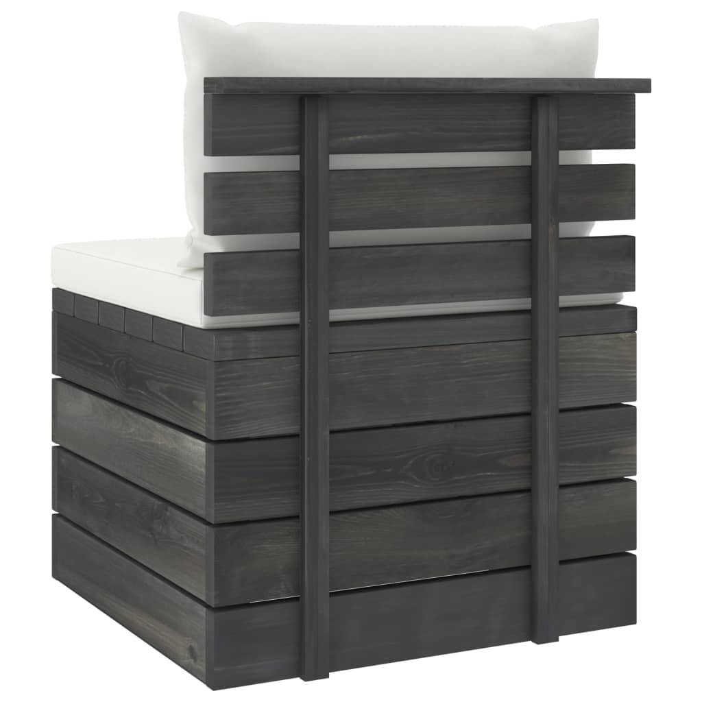 Helloshop26 - Salon de jardin palette meuble d'extérieur ensemble de mobilier 2 pièces avec coussins bois de pin massif - Imagen 5