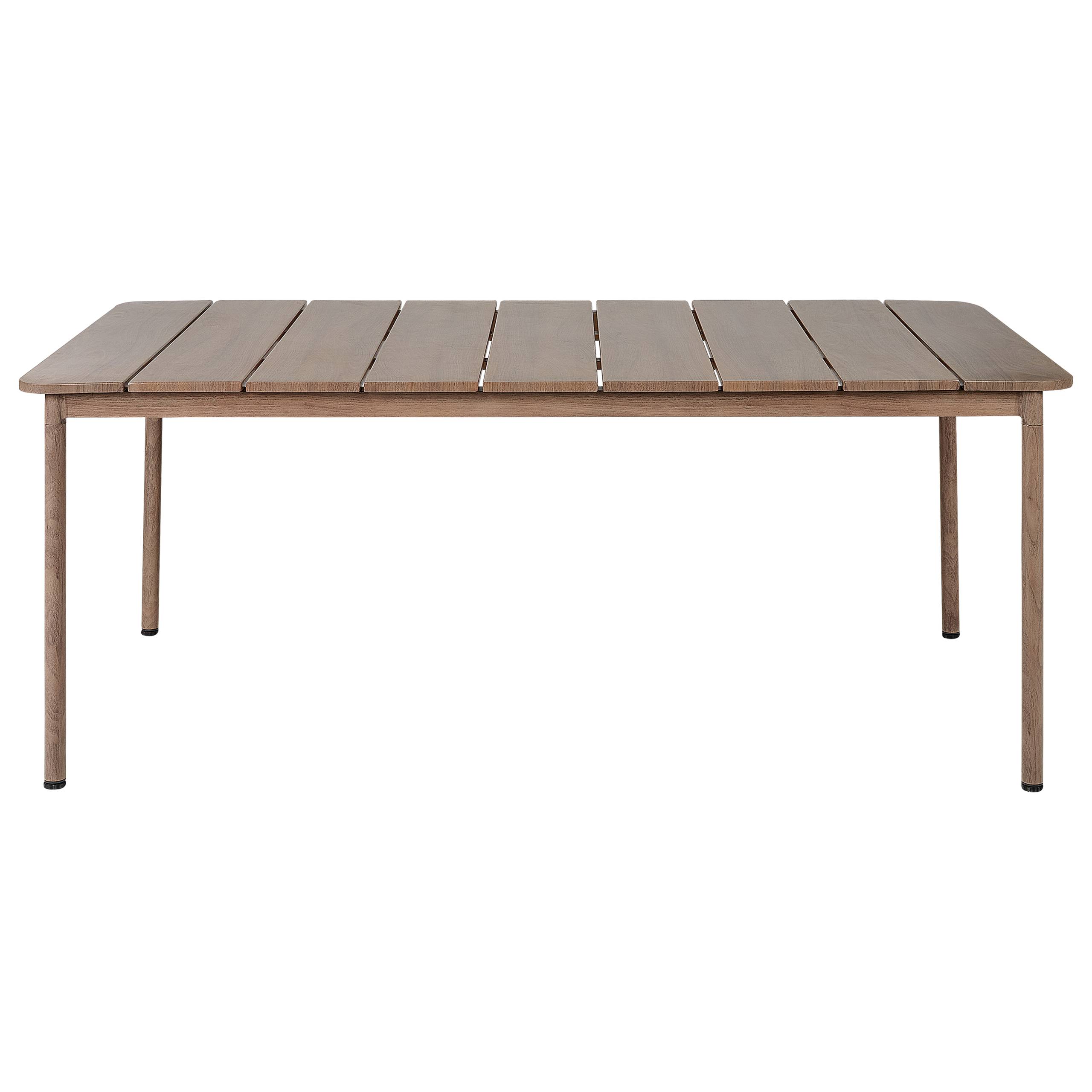 Beliani - Table de repas, 6 Personnes Aluminium Marron FLAVIA - Beliani - Imagen 6