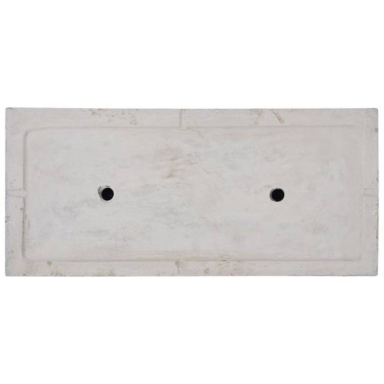 Beliani - Cache-pot d'extérieur Fibre d'argile Blanc MYRA - 60x29x30- Beliani - Image 8