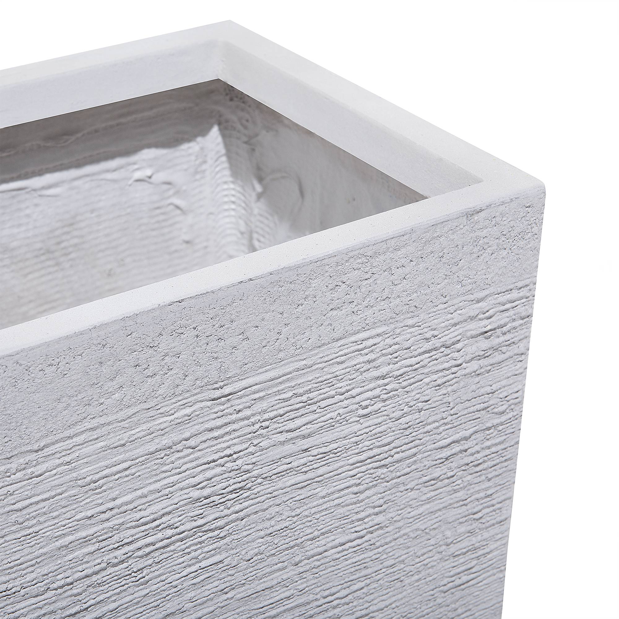 Beliani - Cache-pot d'extérieur Fibre d'argile Blanc MYRA - Beliani - Imagen 7