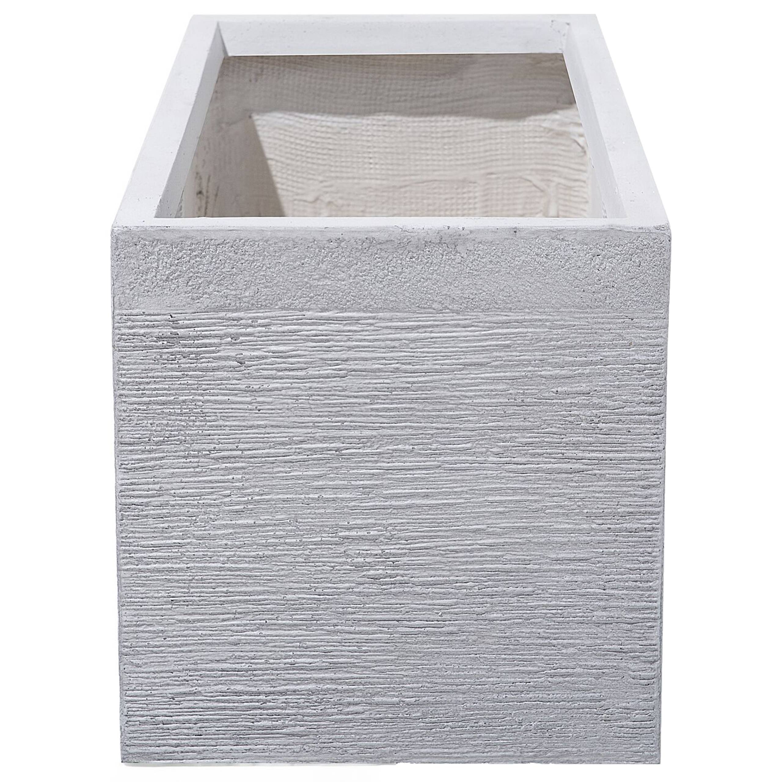 Beliani - Cache-pot d'extérieur Fibre d'argile Blanc MYRA - Beliani - Imagen 5