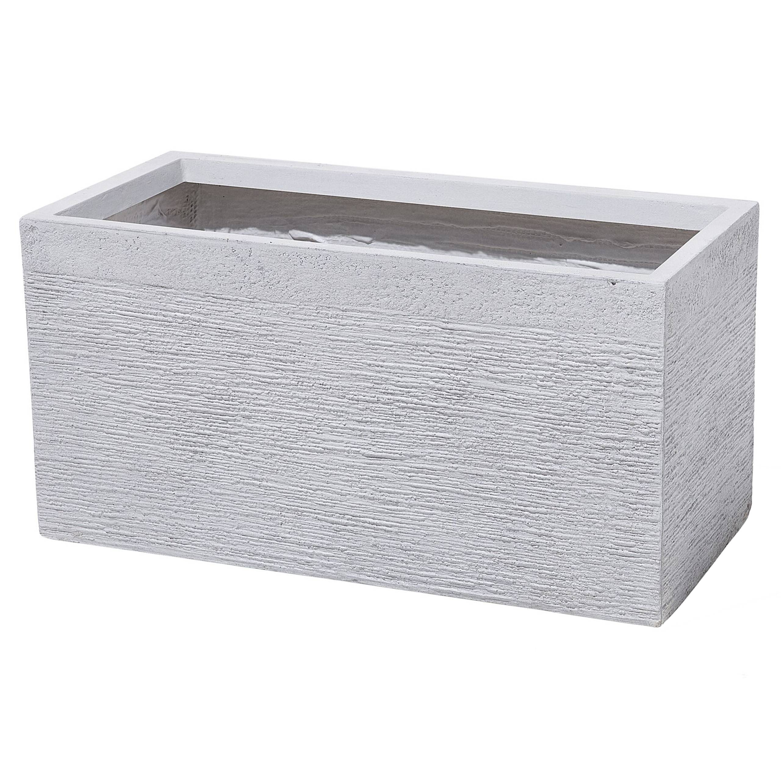 Beliani - Cache-pot d'extérieur Fibre d'argile Blanc MYRA - Beliani - Imagen 4