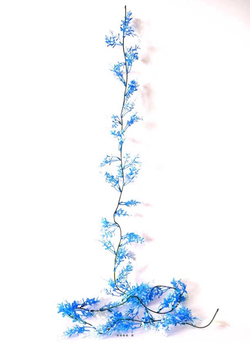 Artificielles - Guirlande de 60 Herbe de Corail Bleue artificielles plastique L 180 cm - couleur: Bleu ciel