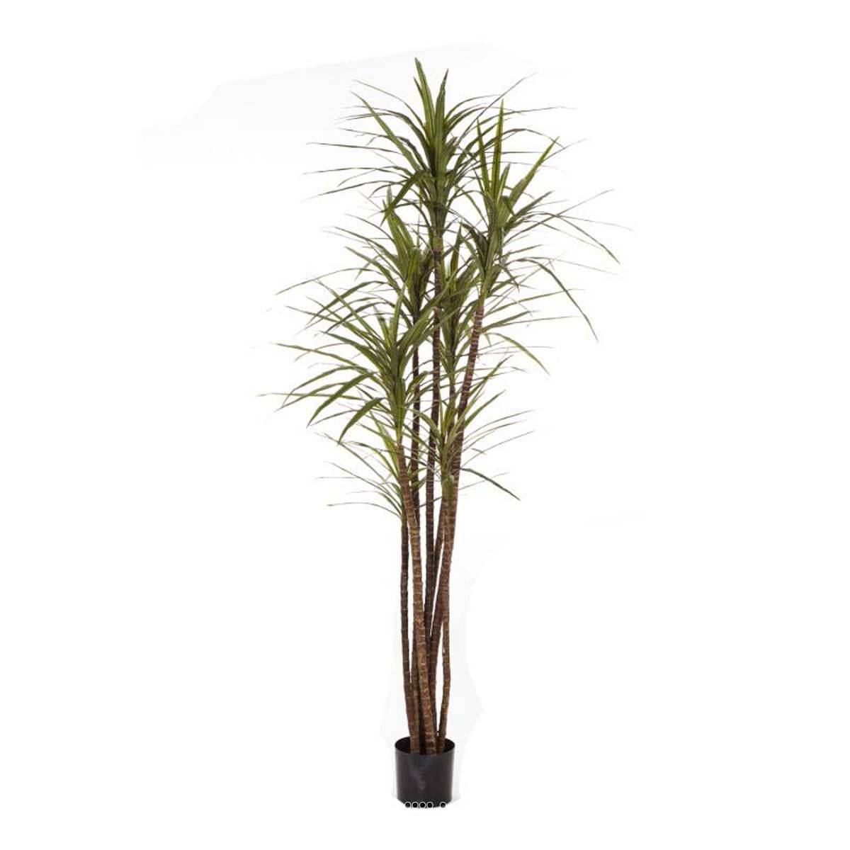 Artificielles - Dracaena magenta artificiel H 120 cm 141 feuilles en pot - dimhaut: H 120 cm - couleur: Vert