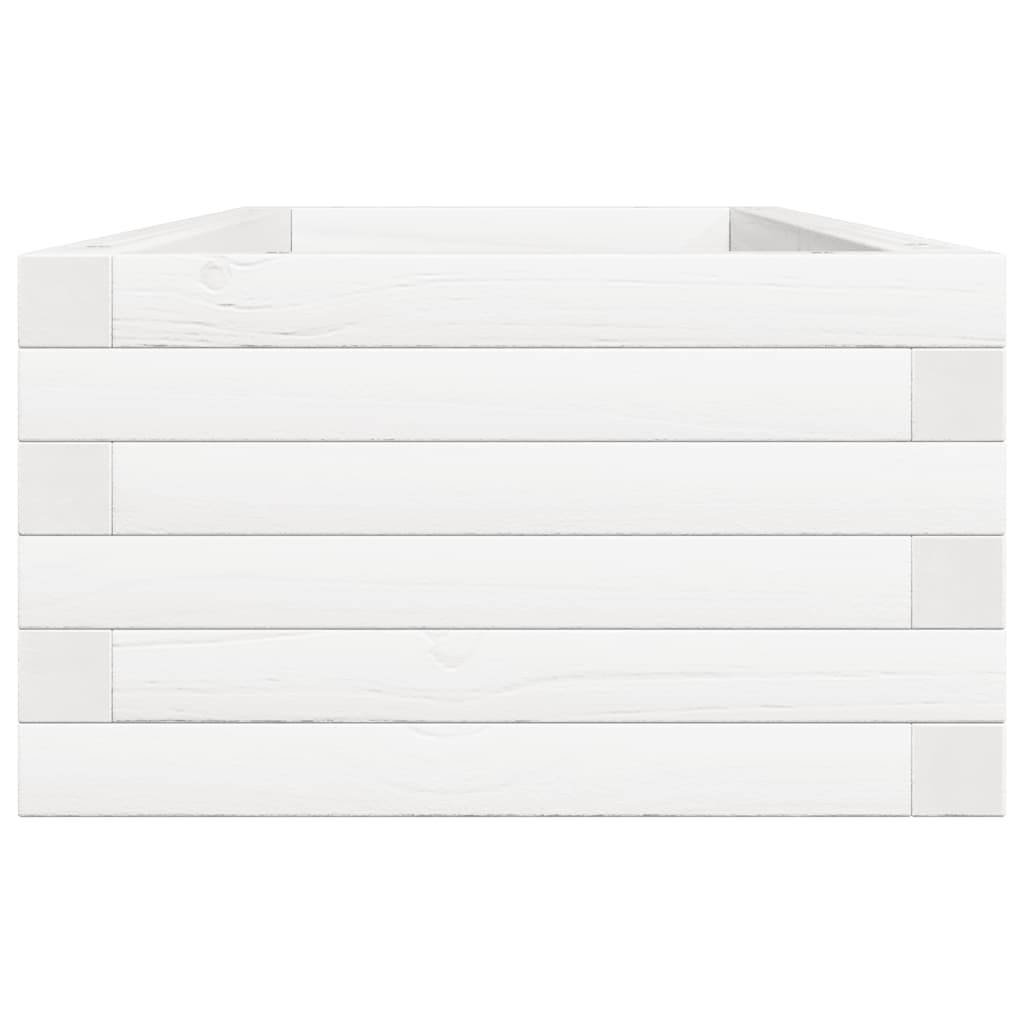 Maison Chic - Jardinière, Bac à fleurs, Pot de fleurs blanc 110x40x23 cm bois de pin massif - Imagen 6