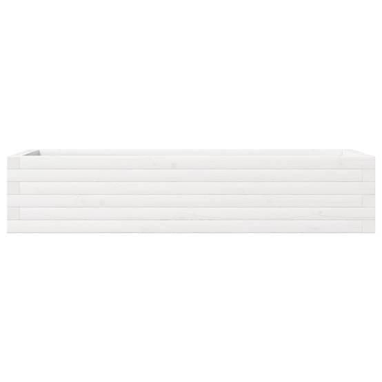 Maison Chic - Jardinière, Bac à fleurs, Pot de fleurs blanc 110x40x23 cm bois de pin massif - Imagen 5
