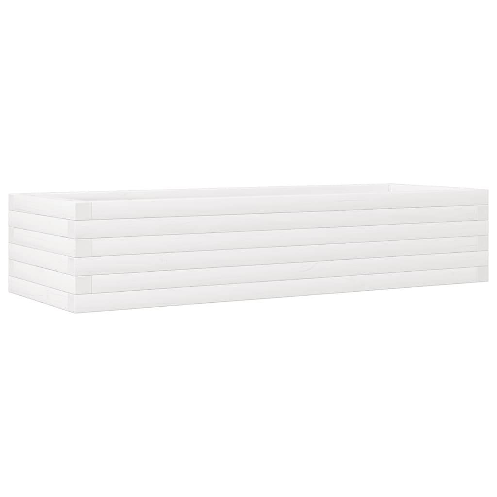 Maison Chic - Jardinière, Bac à fleurs, Pot de fleurs blanc 110x40x23 cm bois de pin massif - Imagen 1