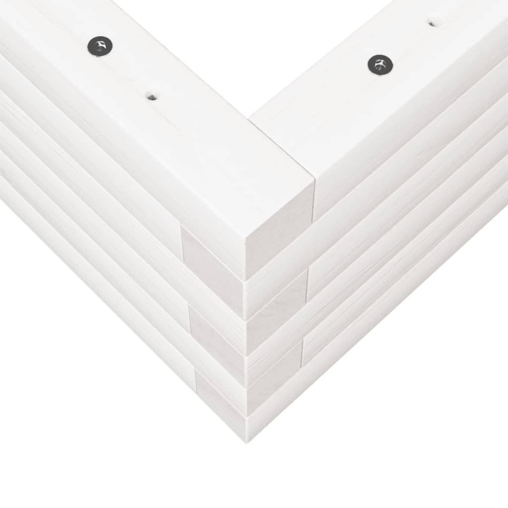 Maison Chic - Jardinière, Bac à fleurs, Pot de fleurs blanc 110x40x23 cm bois de pin massif - Imagen 8