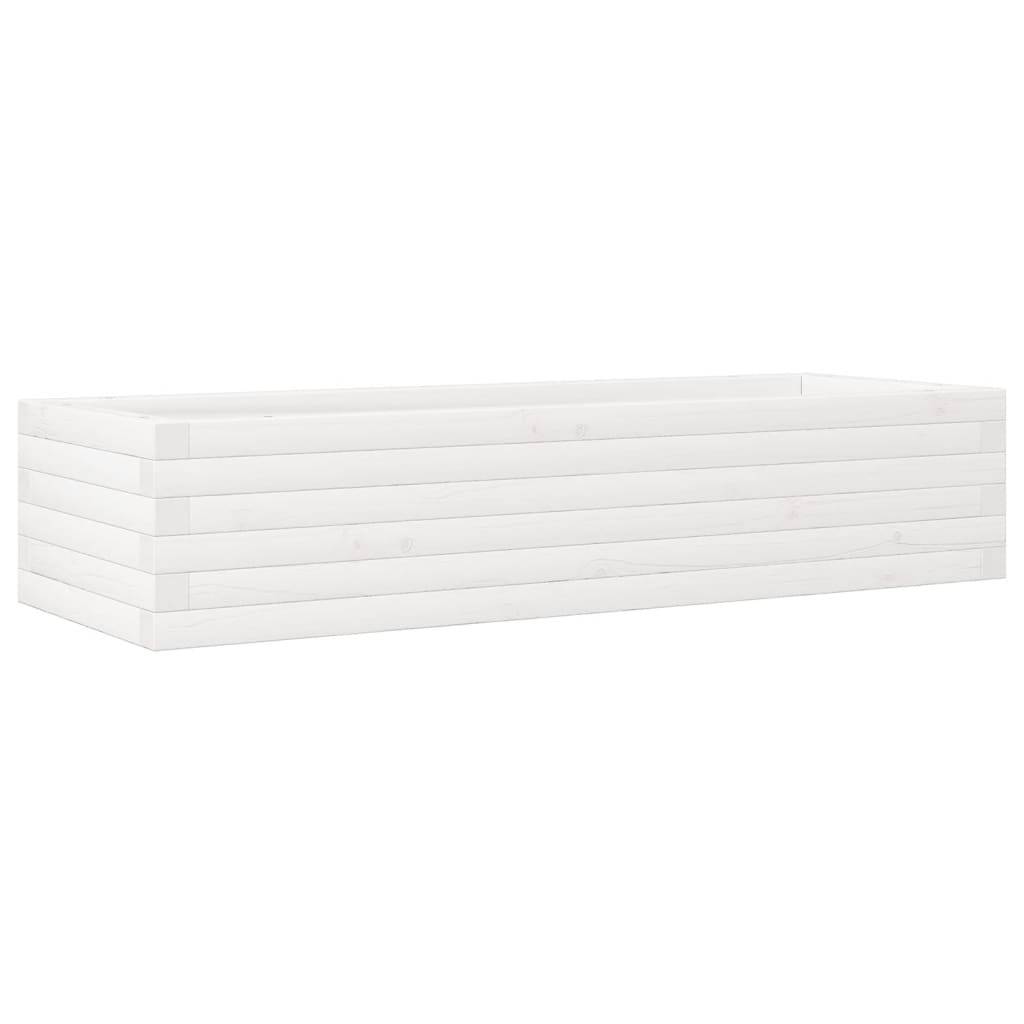 Maison Chic - Jardinière, Bac à fleurs, Pot de fleurs blanc 110x40x23 cm bois de pin massif - Imagen 7
