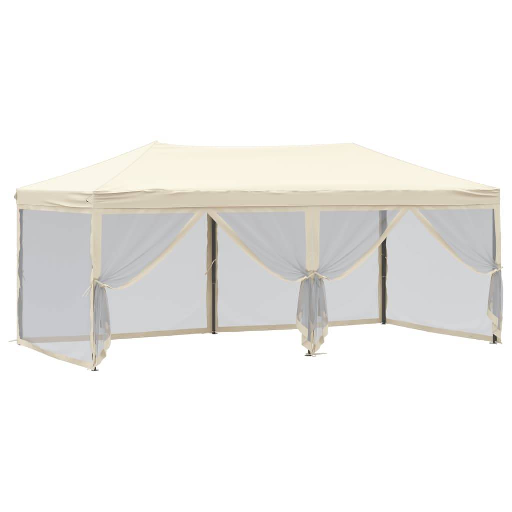 ComfortXL - Tente de Réception Pliante Acier Tissu Polyester avec Murs Anti-UV pour Fête Crème 3x6 m – ComfortXL Outdoor Living - Image 6