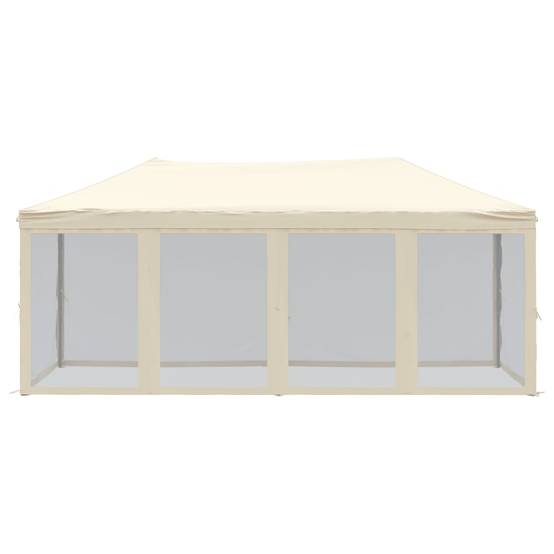ComfortXL - Tente de Réception Pliante Acier Tissu Polyester avec Murs Anti-UV pour Fête Crème 3x6 m – ComfortXL Outdoor Living - Image 3
