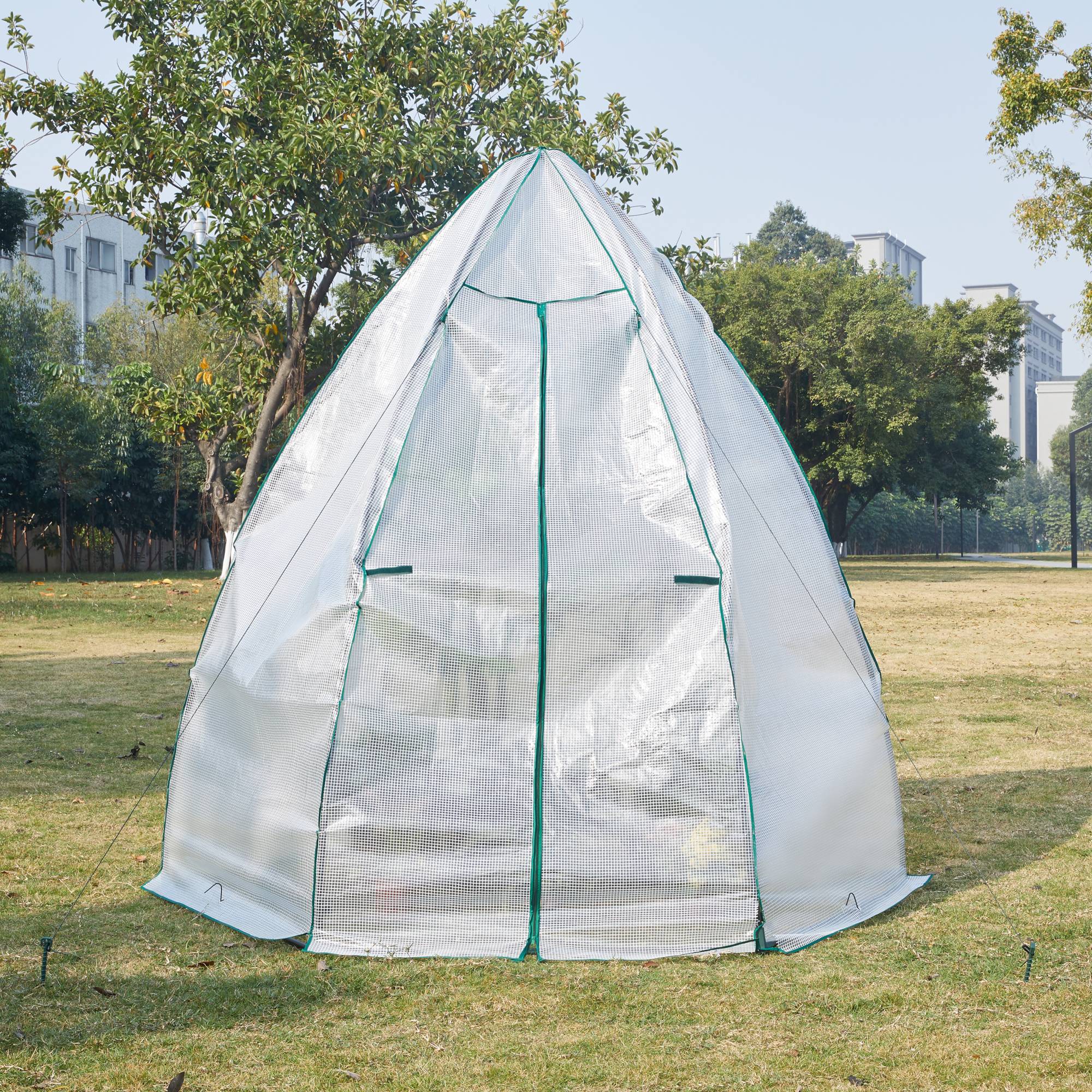 Serre de jardin Hunze 200 x 240 cm blanc vert [en.casa] - Imagen 3