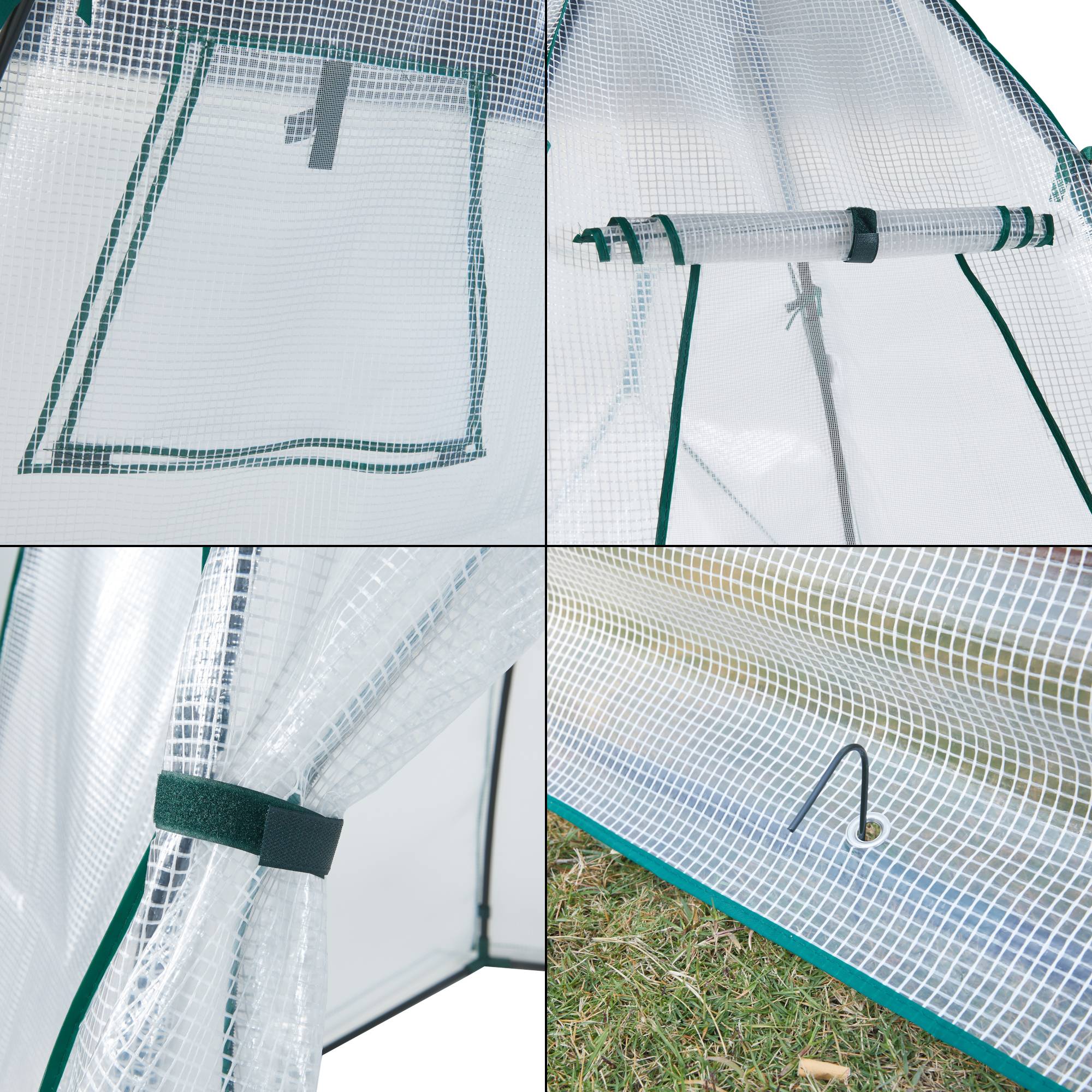 Serre de jardin Hunze 200 x 240 cm blanc vert [en.casa] - Imagen 7