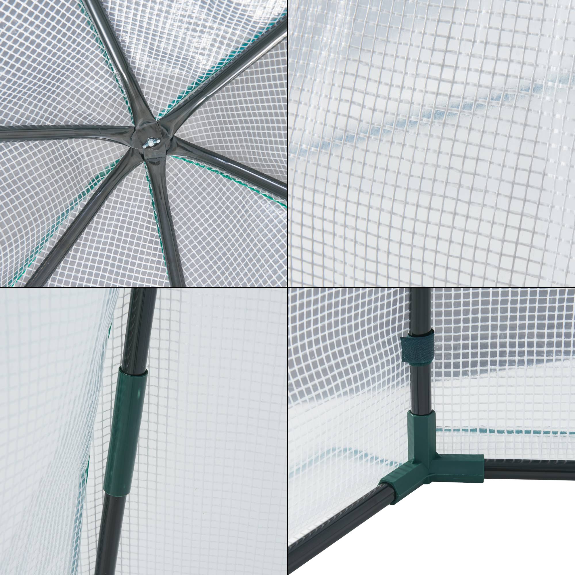 Serre de jardin Hunze 200 x 240 cm blanc vert [en.casa] - Imagen 6