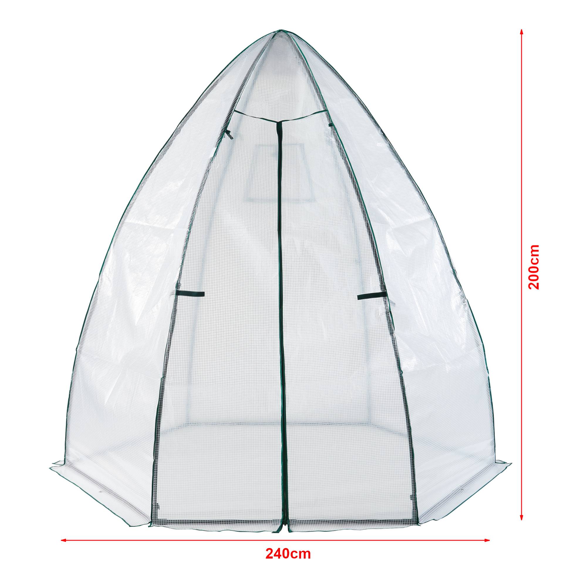 Serre de jardin Hunze 200 x 240 cm blanc vert [en.casa] - Imagen 4