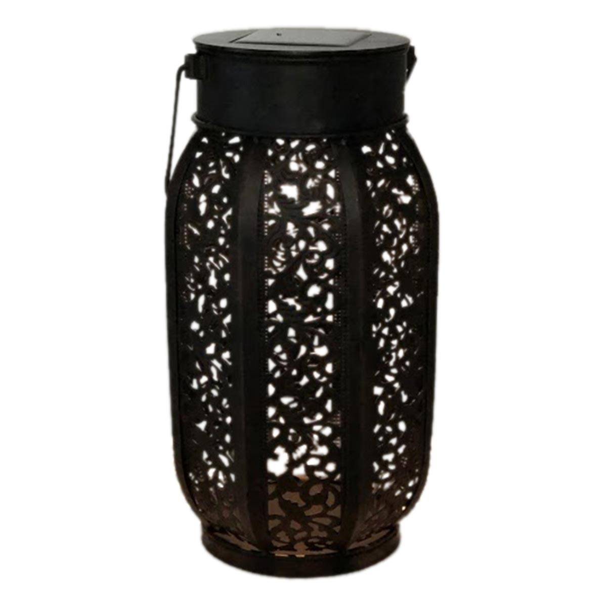 Lumisky - Lanterne solaire effet ombre MISTIC Marron Metal H41cm - Imagen 1