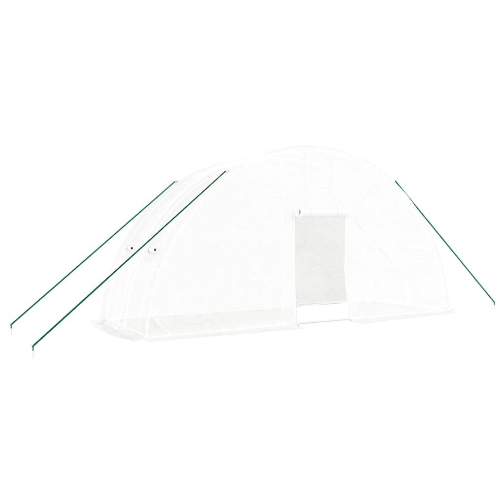 Serre Tunnel Jardin Acier Galvanisé 12m² Protection Cultures Blanc - ComfortXL Outdoor Living - Image 2