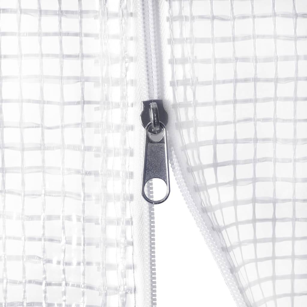 Serre Tunnel Jardin Acier Galvanisé 12m² Protection Cultures Blanc - ComfortXL Outdoor Living - Image 10