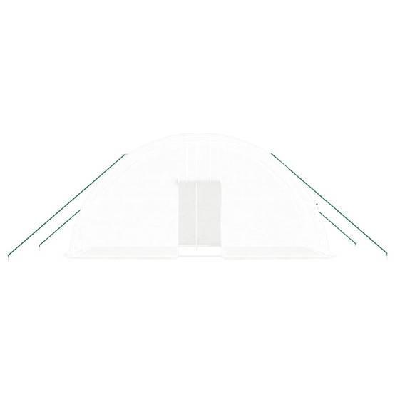 Serre Tunnel Jardin Acier Galvanisé 12m² Protection Cultures Blanc - ComfortXL Outdoor Living - Image 4