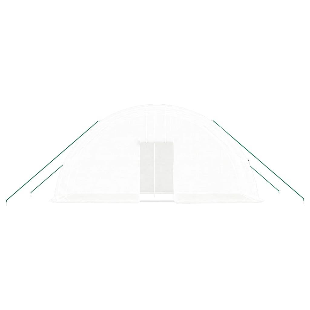 Serre Tunnel Jardin Acier Galvanisé 12m² Protection Cultures Blanc - ComfortXL Outdoor Living - Image 4