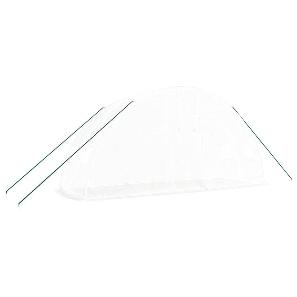 Serre Tunnel Jardin Acier Galvanisé 12m² Protection Cultures Blanc - ComfortXL Outdoor Living - Image 3