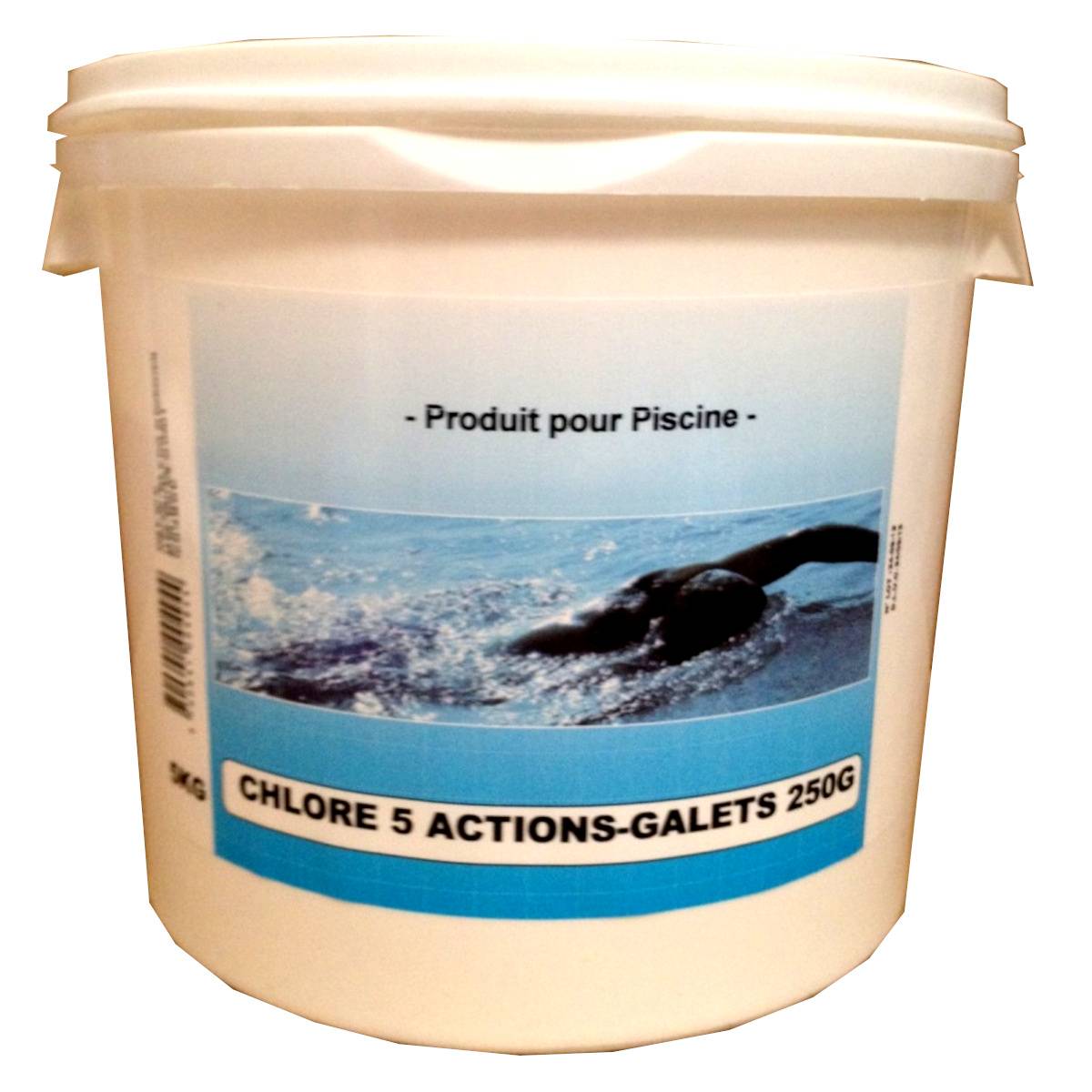 Chlore lent 5 fonctions galet 250g 5kg 35109G Nmp