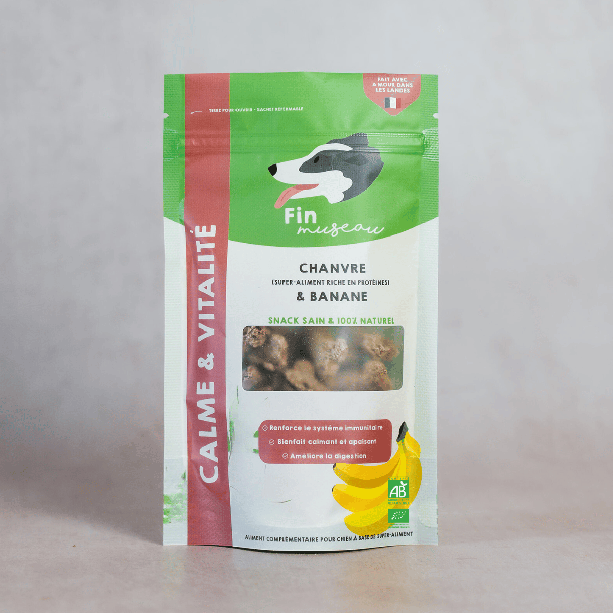 Fin Museau - Friandises Bio Sans Céréales Chanvre & Banane pour Chien - Imagen 2
