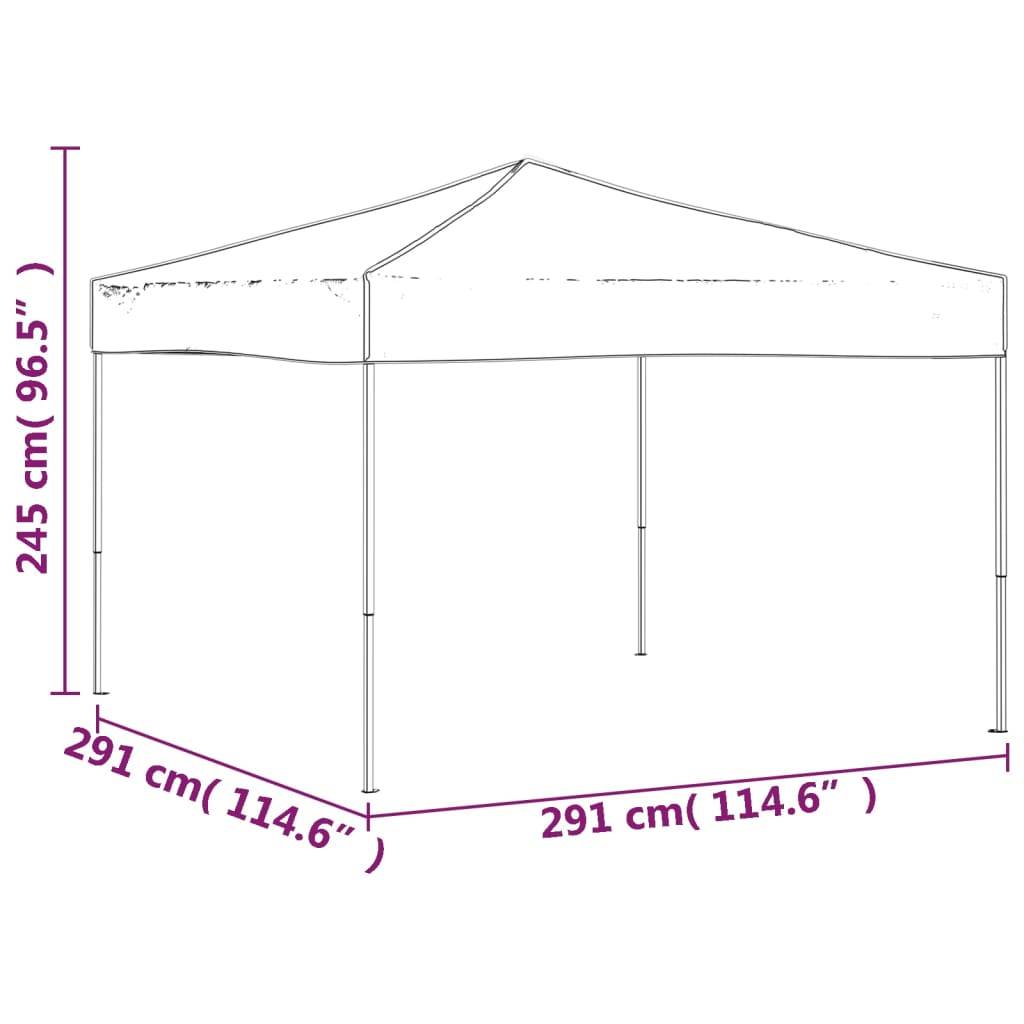 ComfortXL - Tente de Réception Pliante Acier Abri de Jardin Protection Solaire pour Fête Crème 3x3 m – ComfortXL Outdoor Living - Image 8