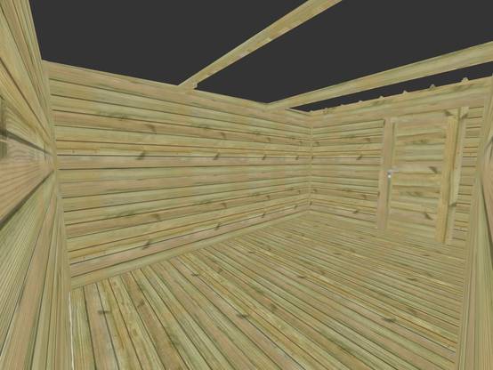 ABRI DE JARDIN bois autoclave 27mm - 3,64x4,34m / 16m2 - Bac acier - Plancher bois - Image 5