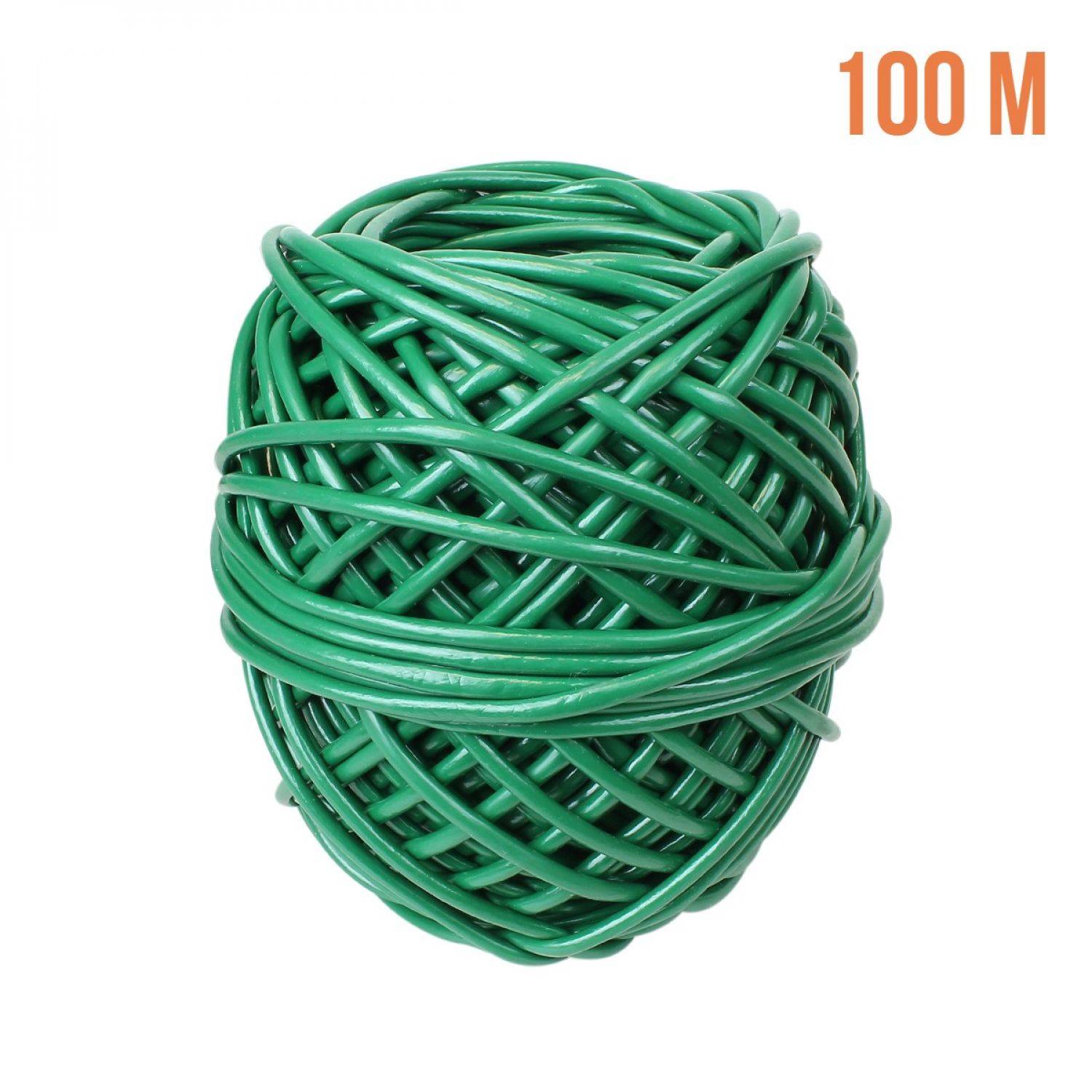 Linxor - Bobine de lien de tuteurage, tube creux antigel en PVC, pour plantes et arbustes d'intérieur ou extérieur - Diam 4,5 mm x 100 m - Vert - Linxor - Imagen 2