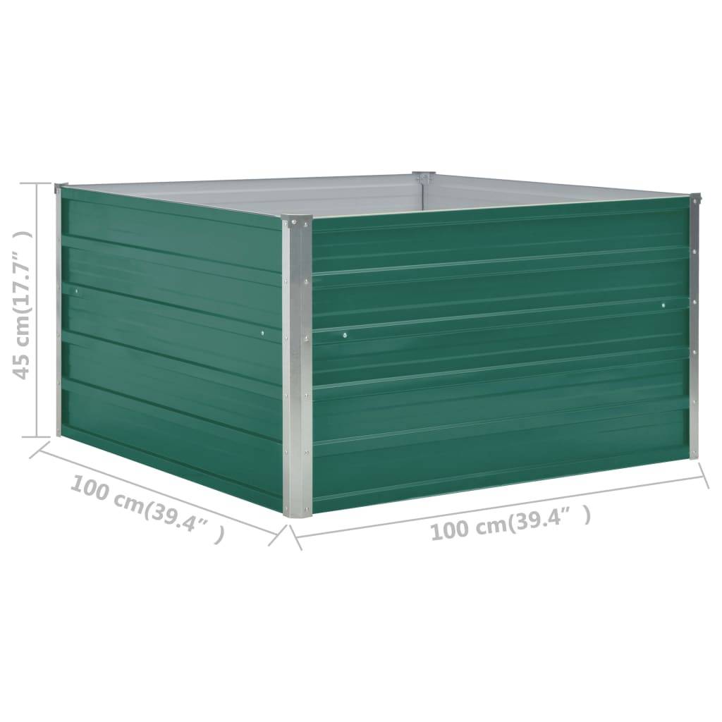 Prolenta Premium - Jardinière acier vert 100 x 100 x 45 cm - Prolenta premium p331.0 - Image 6