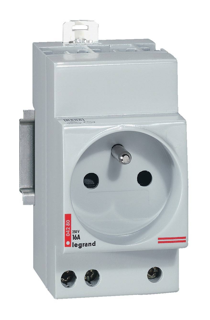 Legrand - Prise de courant modulaire 2P+T 10A à 16A 250V à éclips - LEGRAND - 004280