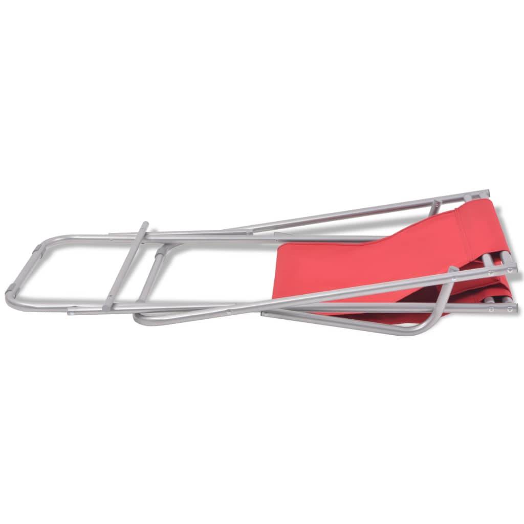 Helloshop26 - Chaises inclinables de terrasse 2 pièces acier rouge - Imagen 7