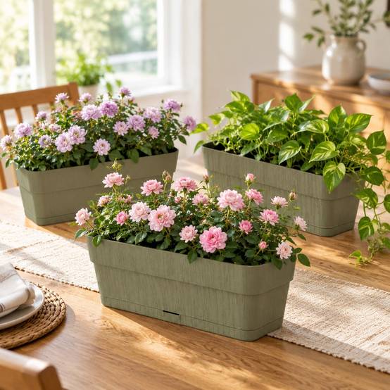 Lot de 3 Cachets Plastique Résistants Arrosage Automatique pour Balcon Fenêtre Plantes Herbes - Image 3