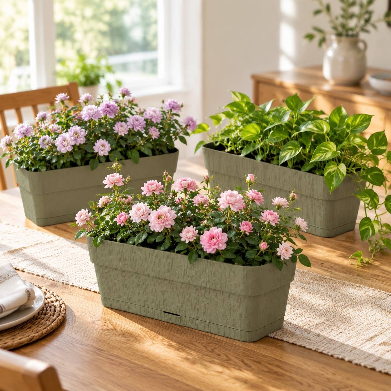 Lot de 3 Cachets Plastique Résistants Arrosage Automatique pour Balcon Fenêtre Plantes Herbes - Image 3